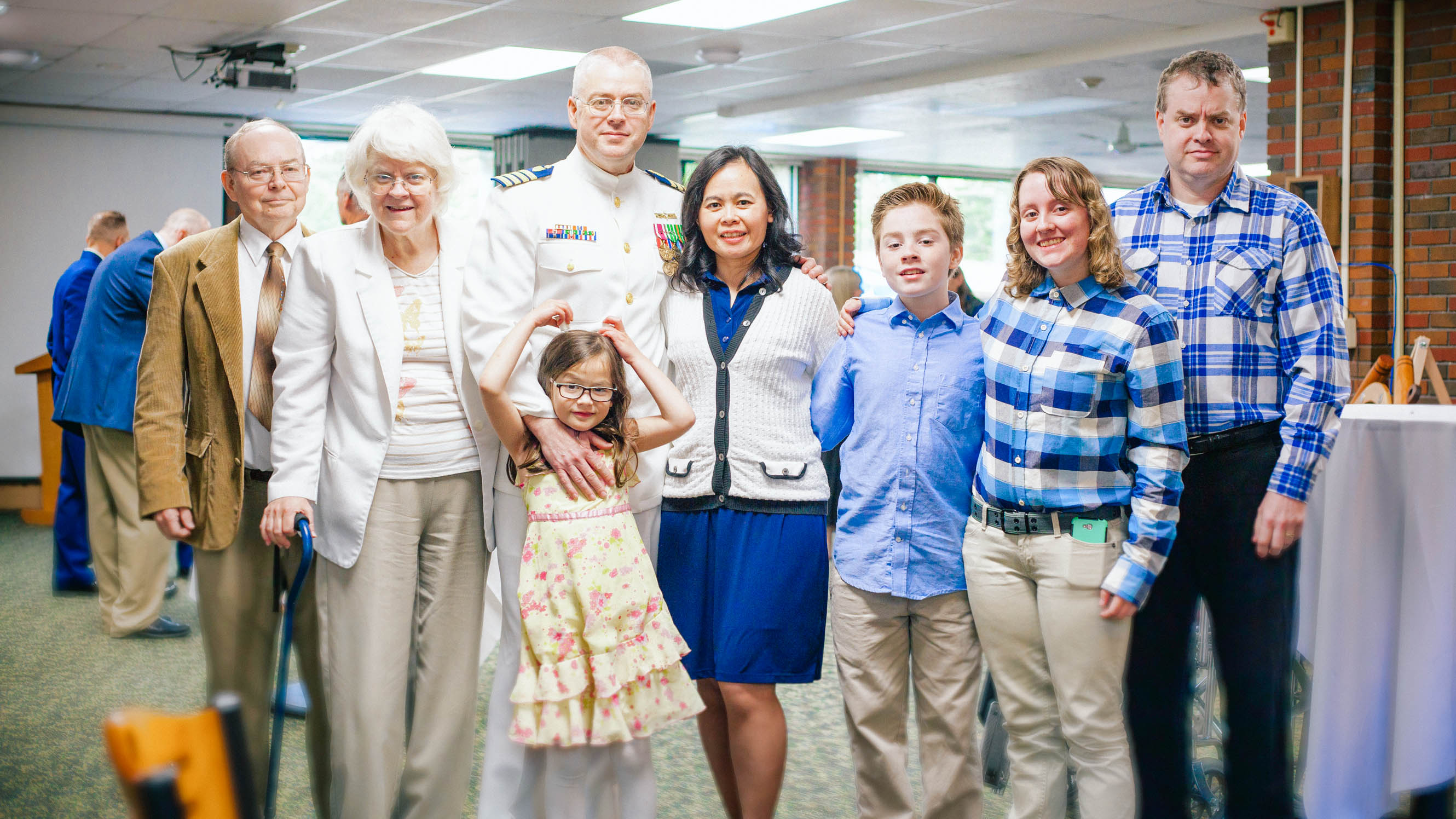 Carole Griffitt’s son, Tom’s, change of command ceremony as he took over as Coast Guard Captain.