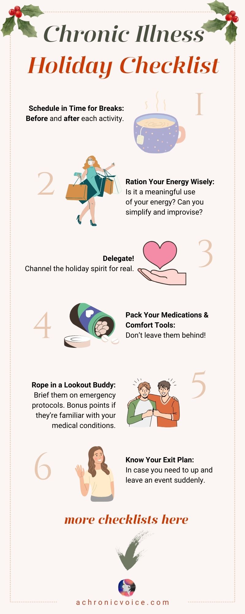 Chronic Illness Holiday Checklist 1: What to Do with Chronic Illness, Before the Holiday Festivities Go Into Full Swing [Infographic]