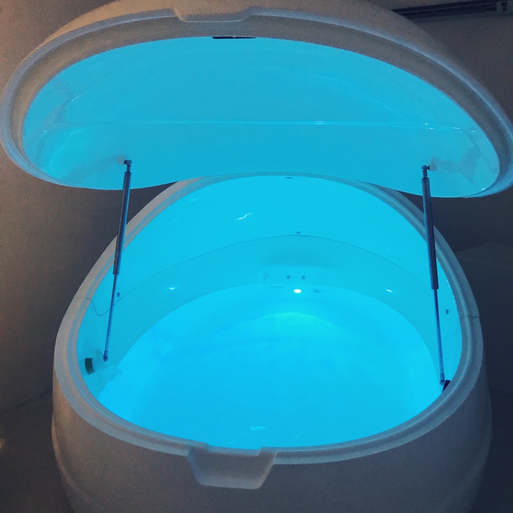 Open floatation pod at Palm Avenue Float Club, Singapore