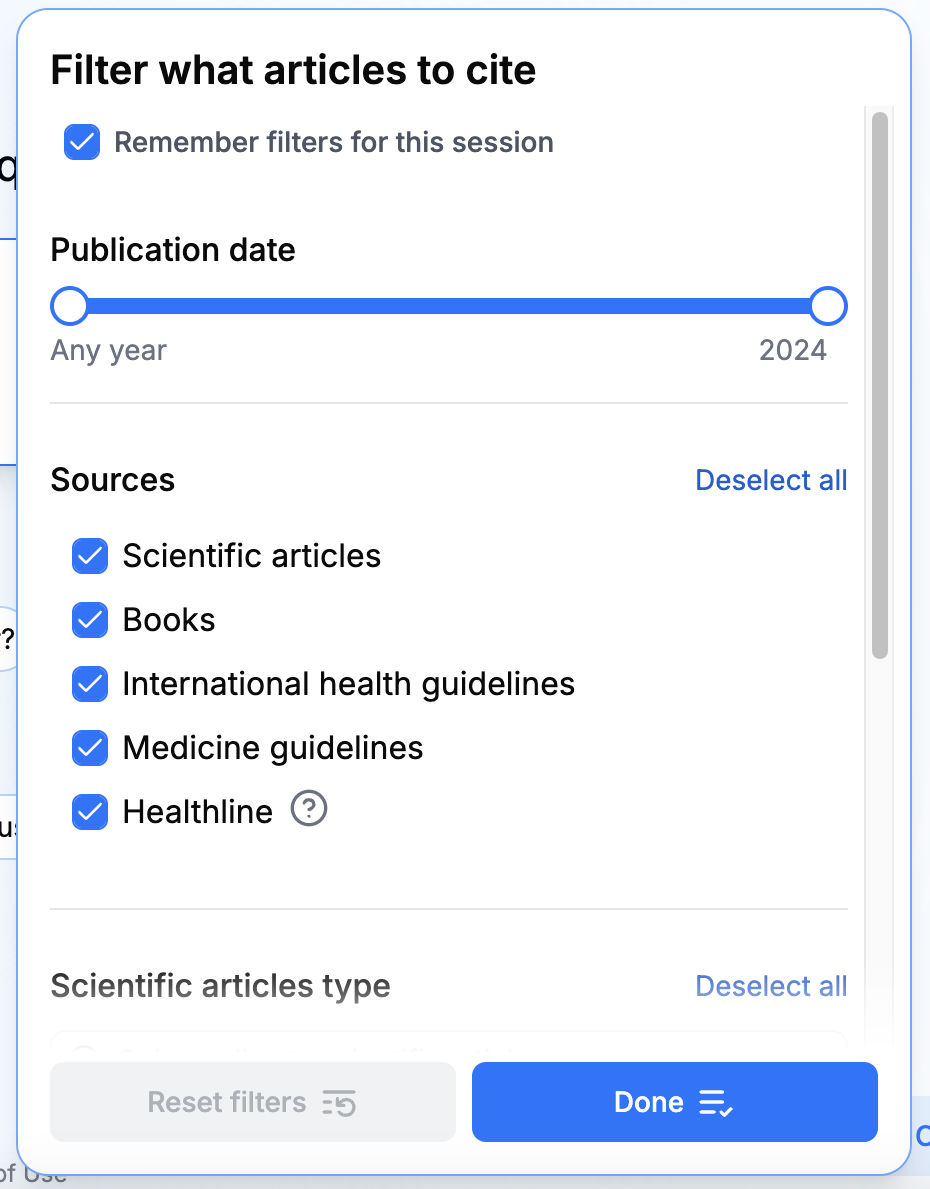 MediSearch Pro Advanced Filter Options