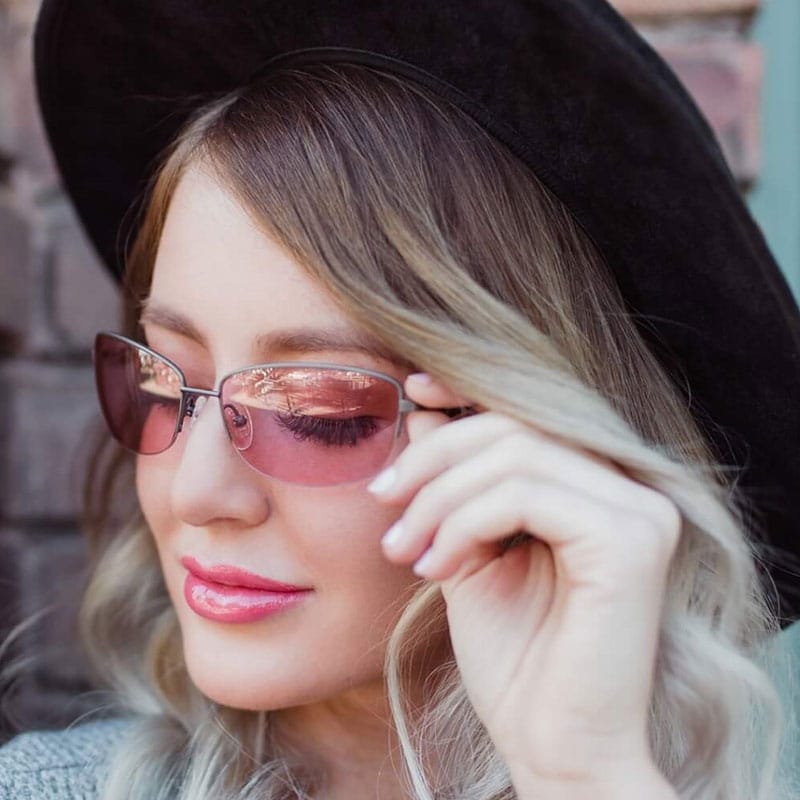 Whilst the Skye Flex from Axon Optics is a more feminine look, it is made of hardy titanium and is also designed to block out peripheral light.