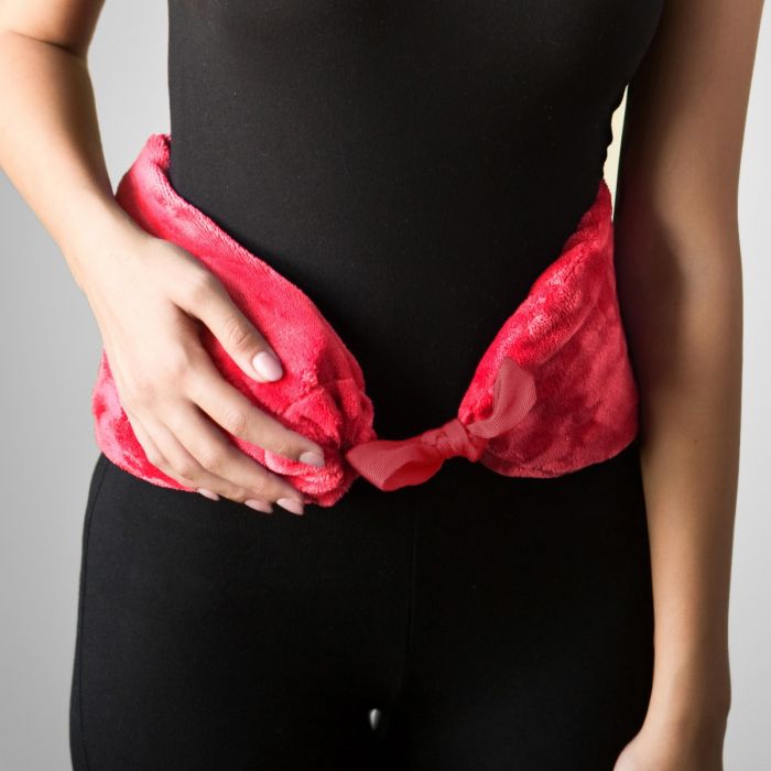 YuYu Hot Water Bottle in Coral Luxury Fleece